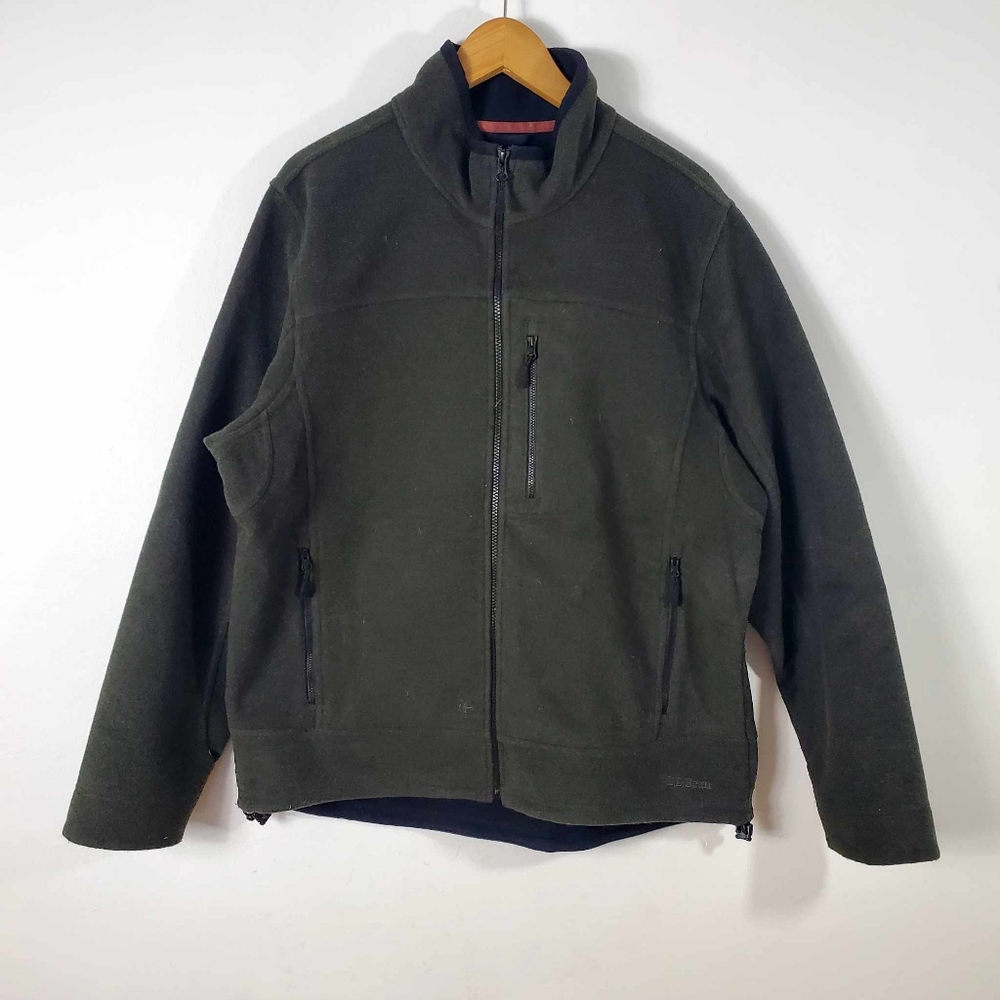 L.L. Bean Men’s Soft Shell Windstopper Fleece Lined  Full Zip Jacket L